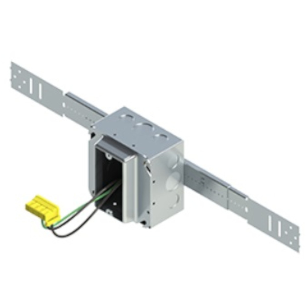 Cablofil Inc Prefab Wall Box Mount Eze16cspt58 4 Inch Square With 1 Pt Sw 1 Gang 5 8 Inch Ring 16 Inch Telescoping Bracket