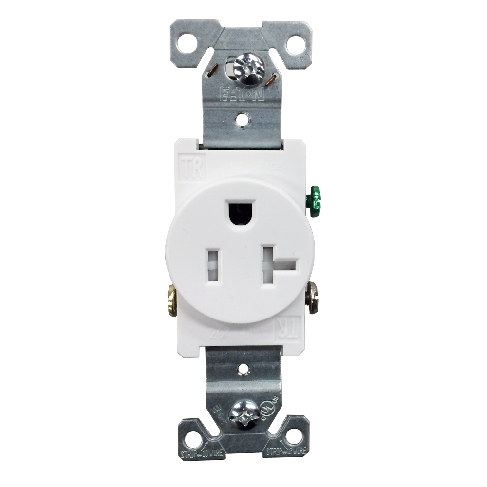 Outlet Socket, Receptacle, 20 Amp, 125 Volt, Tamper Resistant