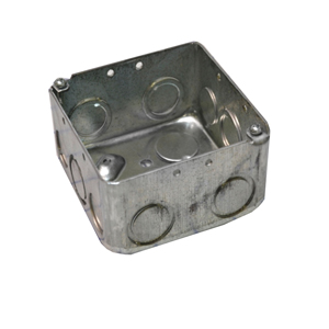 Cooper Crouse-Hinds TP438 4 Inch Square Steel Outlet Box 2-1/8 Inch ...