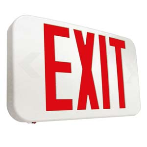 COOPER LIGHTING APX7R, Integrated LED Exit Sign, Red