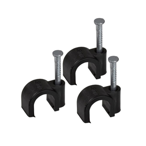 American Tack VM1020NAB, Coaxial Nail in Fastener Clip Black 1=Qty of 20